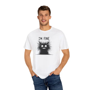 Fine Funny Cat Unisex Garment-dyed T-shirt - Dipaliz - T-shirts