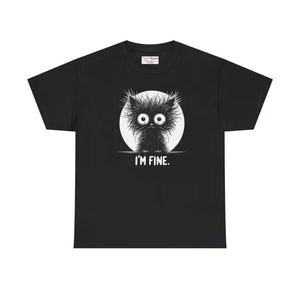 Cheeky Cat Unisex Heavy Cotton Tee - Fun Quirky Design - Dipaliz - T-shirts