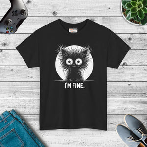 Cheeky Cat Heavy Cotton Tee - Unisex Humor Apparel - Dipaliz - T-shirts