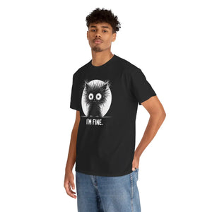 Cheeky Cat Heavy Cotton Tee - Unisex Humor Apparel - Dipaliz - T-shirts