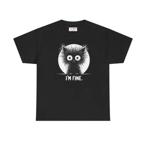Cheeky Cat Heavy Cotton Tee - Unisex Humor Apparel - Dipaliz - T-shirts
