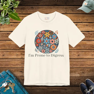 T-shirt - Jersey Short Sleeve Tee Floral Design - Timeless Style - Dipaliz