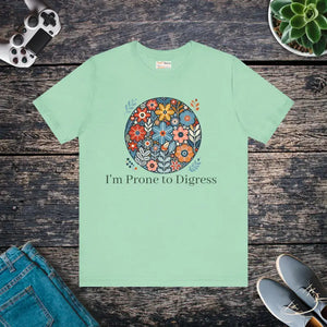 T-shirt - Jersey Short Sleeve Tee Floral Design - Timeless Style - Dipaliz Heather Mint / s