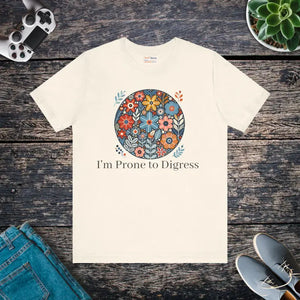 T-shirt - Jersey Short Sleeve Tee Floral Design - Timeless Style - Dipaliz Natural / s