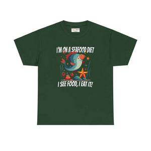 Funny Sea Food Diet Unisex Heavy Cotton Tee - Dipaliz - T-shirts