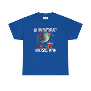 Funny Sea Food Diet Unisex Heavy Cotton Tee - Dipaliz - T-shirts