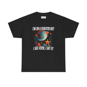 Funny Sea Food Diet Unisex Heavy Cotton Tee - Dipaliz - T-shirts