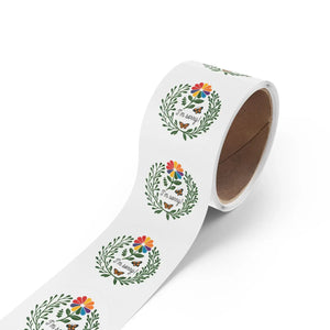 Durable Round Sticker Label Rolls - I’m Sorry Flowers - Dipaliz - 2’’ × / 50 Pcs / Glossy - Paper Products