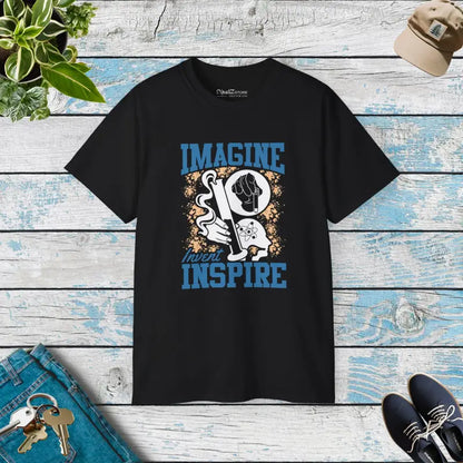 Unisex Ultra Cotton Tee: Imagine Invent Inspire in Style - Black / s T-shirt