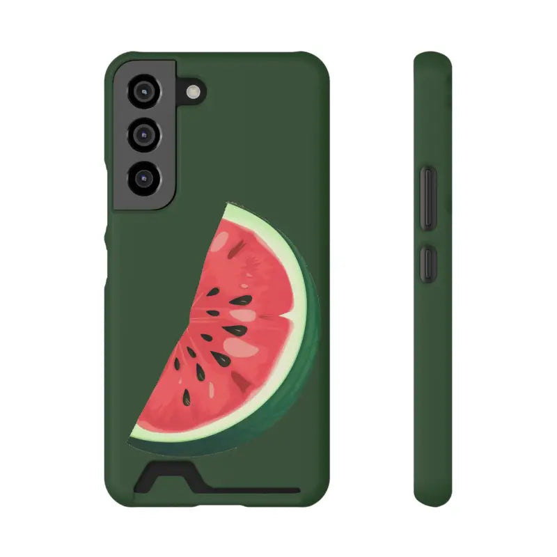 Impact-resistant Watermelon Phone Case & Card Holder Combo - Samsung Galaxy S22 / Matte / Without Gift Packaging