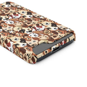 Impact Resistant Phone Case Card Holder with Dog Pattern - Dipaliz - Mobile Cases