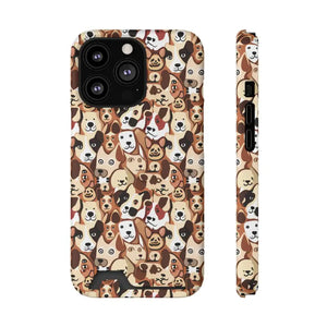 Impact Resistant Phone Case Card Holder with Dog Pattern - Dipaliz - Iphone 13 Pro / Matte / Without Gift Packaging