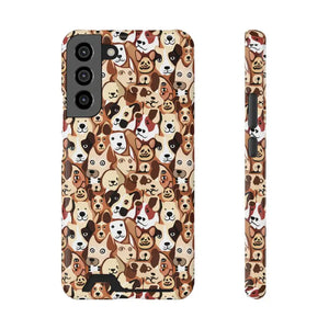 Impact Resistant Phone Case Card Holder with Dog Pattern - Dipaliz - Samsung Galaxy S22 Plus / Glossy / Without Gift