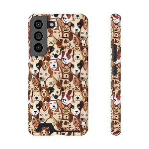Impact Resistant Phone Case Card Holder with Dog Pattern - Dipaliz - Samsung Galaxy S22 / Glossy / Without Gift