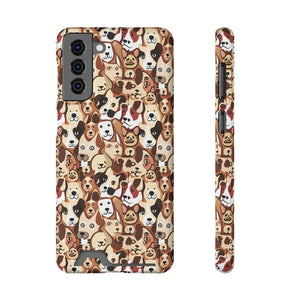 Impact Resistant Phone Case Card Holder with Dog Pattern - Dipaliz - Samsung Galaxy S21 Plus / Matte / Without Gift