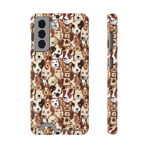 Impact Resistant Phone Case Card Holder with Dog Pattern - Dipaliz - Samsung Galaxy S21 / Glossy / Without Gift