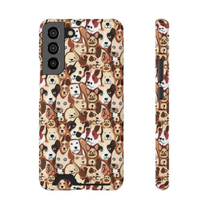 Impact Resistant Phone Case Card Holder with Dog Pattern - Dipaliz - Samsung Galaxy S22 Plus / Matte / Without Gift