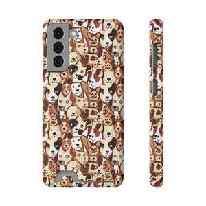 Impact Resistant Phone Case Card Holder with Dog Pattern - Dipaliz - Samsung Galaxy S21 / Matte / Without Gift