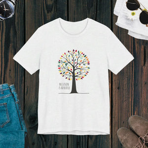 Soft Unisex Jersey Tee Inclusion is Beautiful - Dipaliz - T-shirts