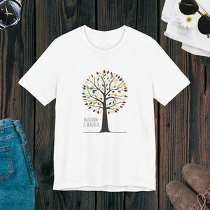 Soft Unisex Jersey Tee Inclusion is Beautiful - Dipaliz - T-shirts