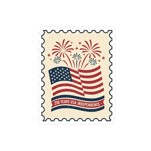 Independence Day Flag Stamp Sticker 250 Years Usa Kiss-cut - Decorative Stickers