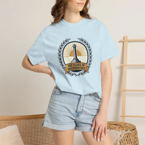 Independence Lighthouse Tee, ?250 Years of Independence’ Commemorative T-shirt - T-shirts - m