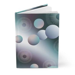 Vibrant Hardcover Journal - Bluish Abstract Circles - Dipaliz - Journals