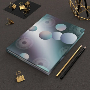 Vibrant Hardcover Journal - Bluish Abstract Circles - Dipaliz - Journals