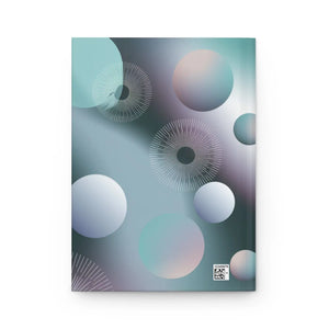 Vibrant Hardcover Journal - Bluish Abstract Circles - Dipaliz - Journals