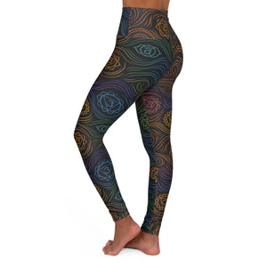 Vibrant Indian High Waisted Yoga Leggings - Dipaliz