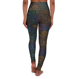 Vibrant Indian High Waisted Yoga Leggings - Dipaliz