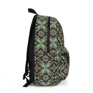 Vibrant Patola Pattern Backpack - Travel Heritage - Dipaliz - Backpacks