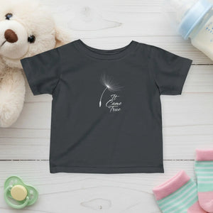 Soft Minimal Dandelion Infant Tee - Cotton Baby Shirt - Dipaliz - Charcoal / 6m - Kids Clothes