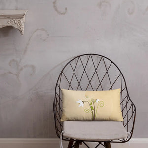 Graphic White Flowers Throw Pillow – Insert Included - Dipaliz - Pillows