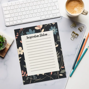 Ruled Floral Notepad - Creative Expression Style - Dipaliz - Notepads