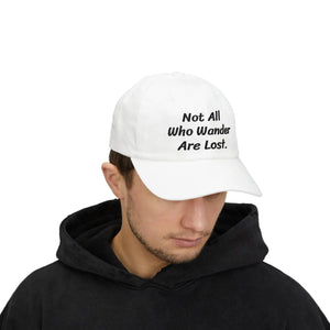 Premium Inspirational Dad Cap - Wanderlust White - Dipaliz - Baseball Caps