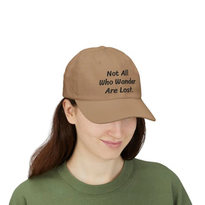 Premium Inspirational Dad Cap - Wanderlust White - Dipaliz - Baseball Caps