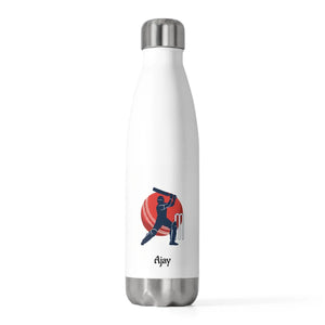 Insulated Bottle, Personalized Cricket Player Water (name Option) - 20oz - Mug