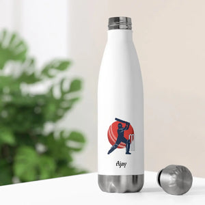 Insulated Bottle, Personalized Cricket Player Water (name Option) - 20oz - Mug