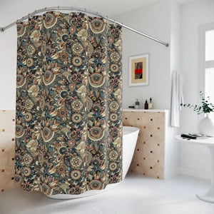 Floral Shower Curtains Intricate one Sided Print Design - Dipaliz - 71’’ × 74’’