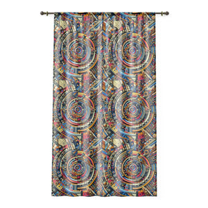 Modern Geometric Curtains - Artful Polyester Curtain - Dipaliz