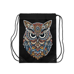 Vivid Owl Drawstring Bag - Eco-friendly Gift - Dipaliz - Backpacks