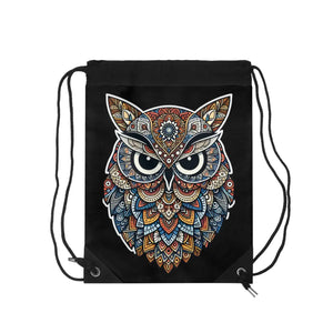 Vivid Owl Drawstring Bag - Eco-friendly Gift - Dipaliz - Backpacks