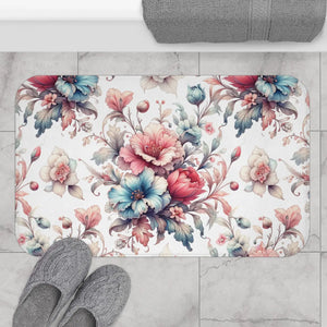 Floral Bath Mat – Soft Microfiber Rug - Dipaliz - Mats & Rugs