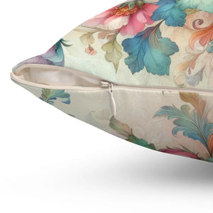 Designed Watercolor Flowers – Spun Polyester - Dipaliz - Throw Pillows