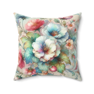 Designed Watercolor Flowers – Spun Polyester - Dipaliz - Throw Pillows