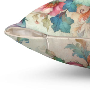 Designed Watercolor Flowers – Spun Polyester - Dipaliz - Throw Pillows