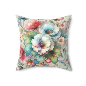 Designed Watercolor Flowers – Spun Polyester - Dipaliz - Throw Pillows