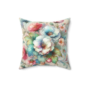 Designed Watercolor Flowers – Spun Polyester - Dipaliz - Throw Pillows