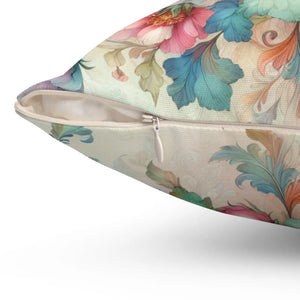 Designed Watercolor Flowers – Spun Polyester - Dipaliz - Throw Pillows